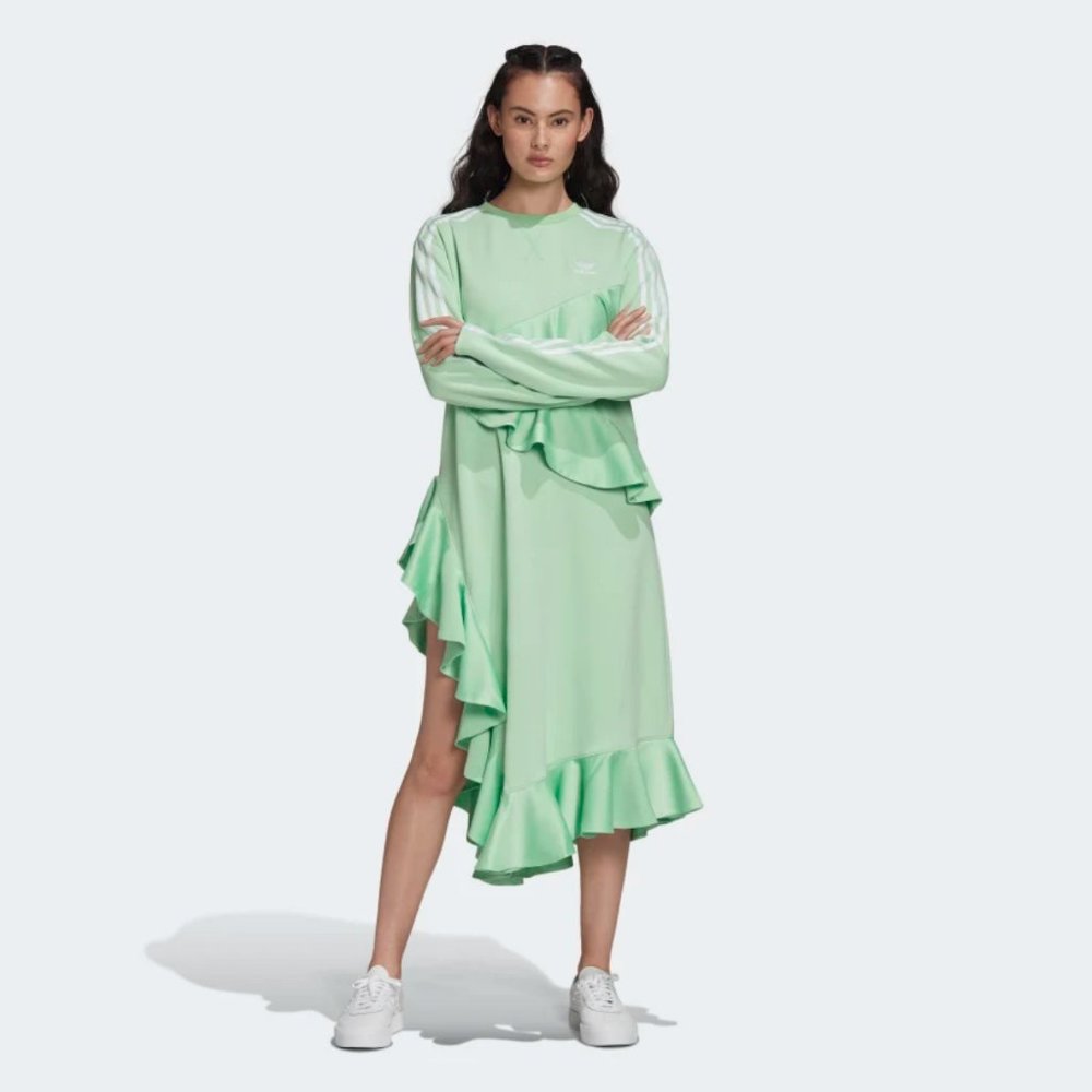 adidas Originals x J KOO Mint Trefoil Ruffle Dress